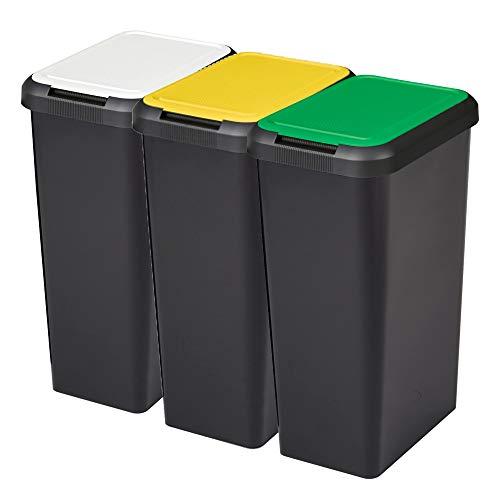 accesorios;cubos de reciclaje amarillo